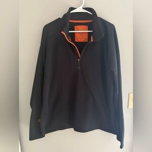 Timberland 3/4 Zip Pullover Lightweight Jacket Mens SZ 2XL Black Orange Casual
